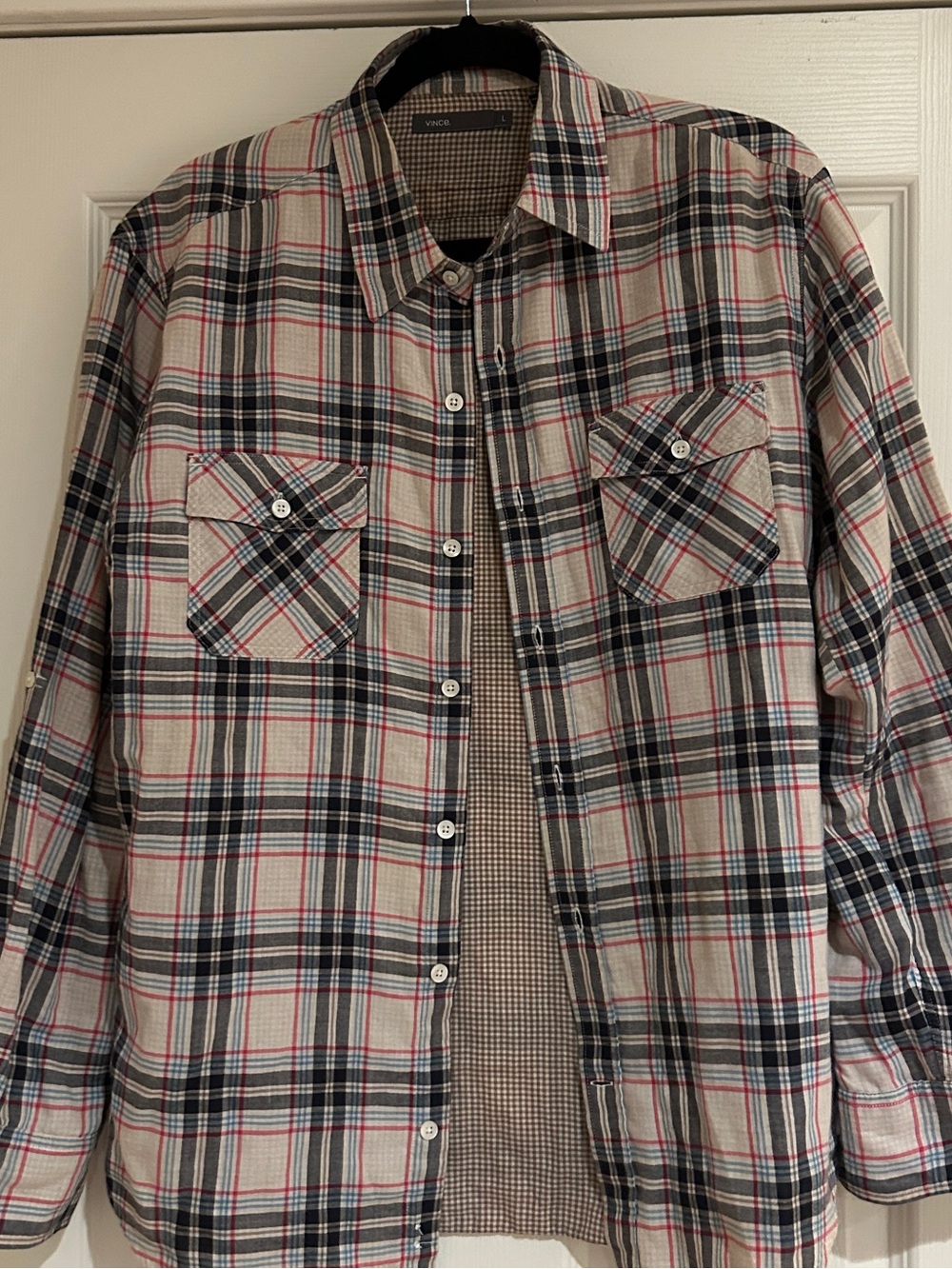 Vince Men’s large plaid shirt